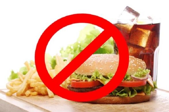 If you have gastritis, fast food and soft drinks are prohibited